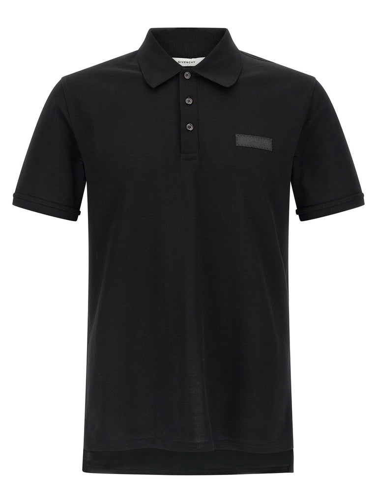 Logo patch polo shirt