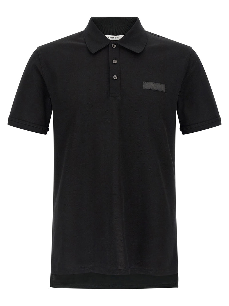 Logo patch polo shirt