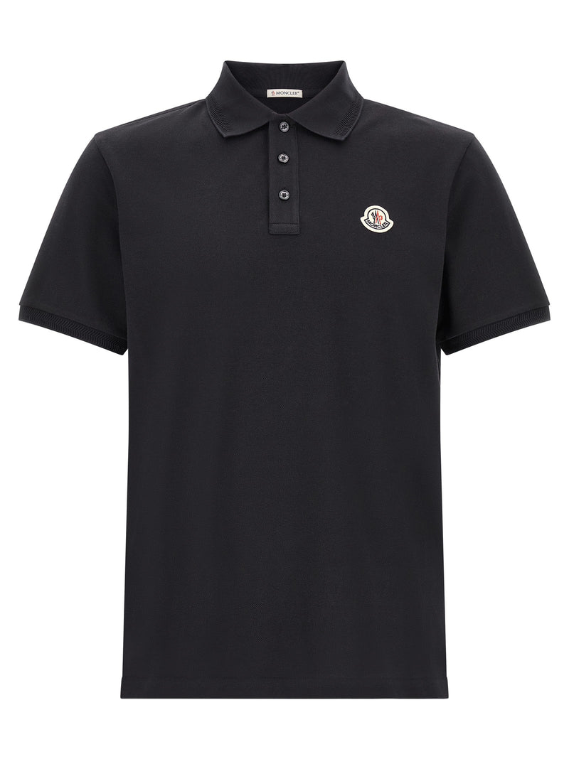 Logo patch polo shirt