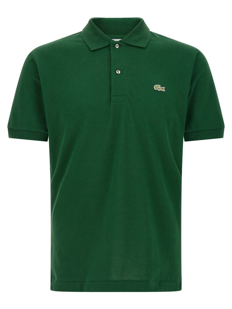Logo patch polo shirt