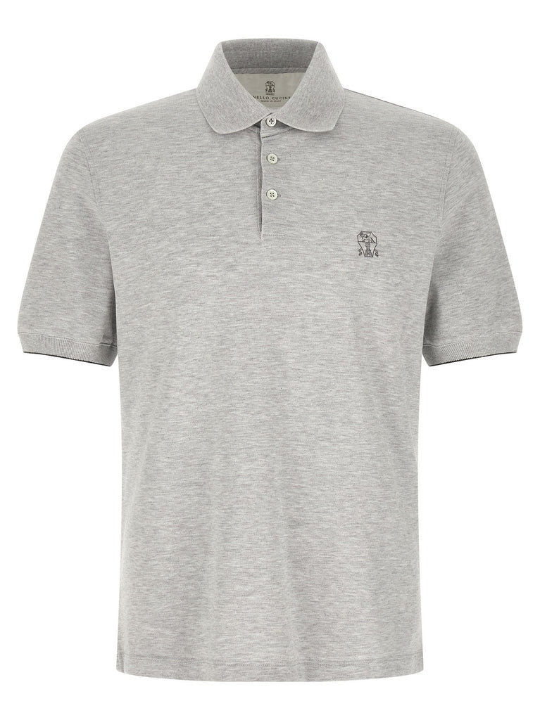 Logo piqué polo shirt