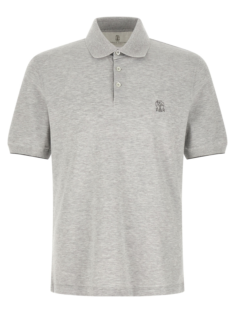Logo piqué polo shirt