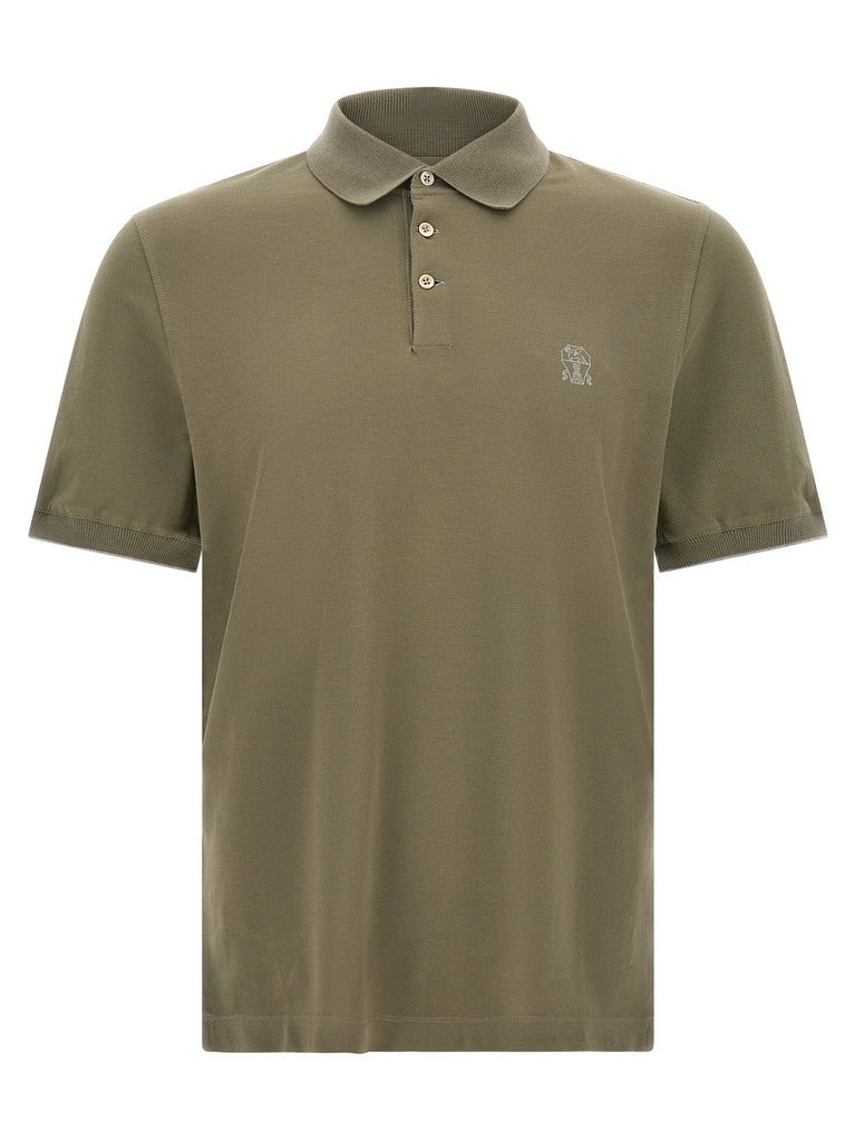 Logo piqué polo shirt