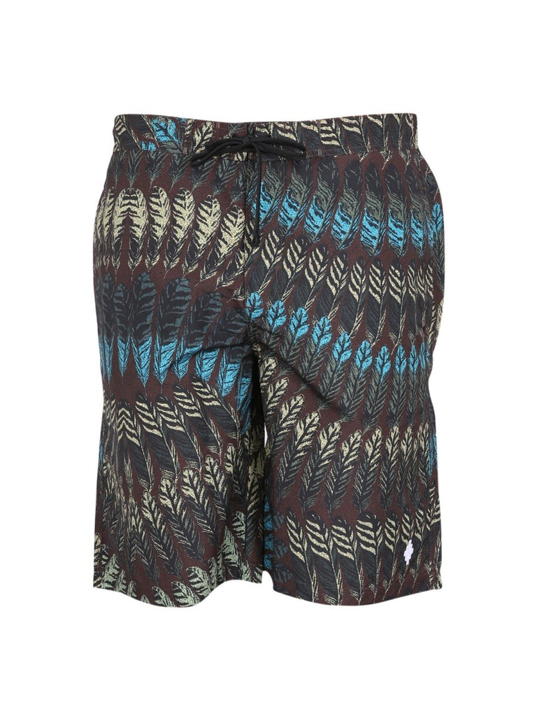 LOGO PRINT BOXER SWIMSUIT