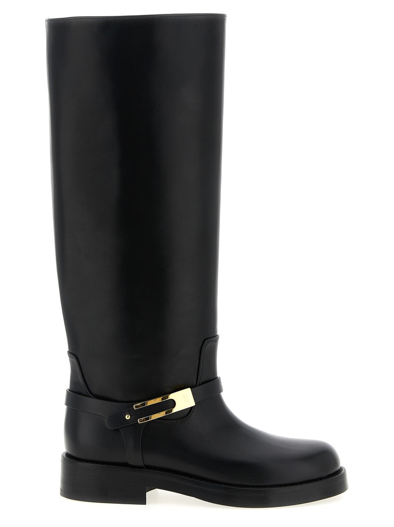 Logo strap boots