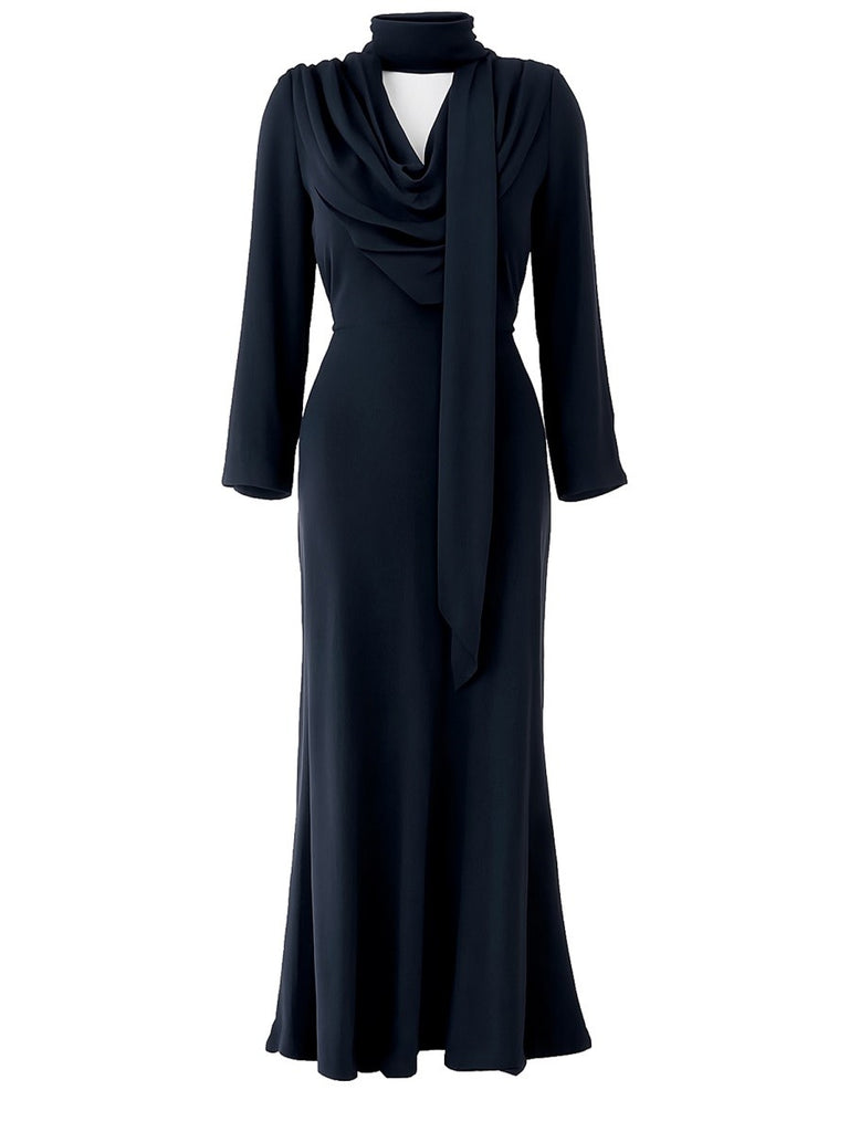 LONG DRAPED DRESS