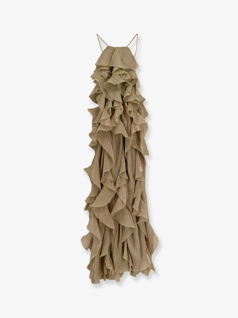 Long dress with ruffles
