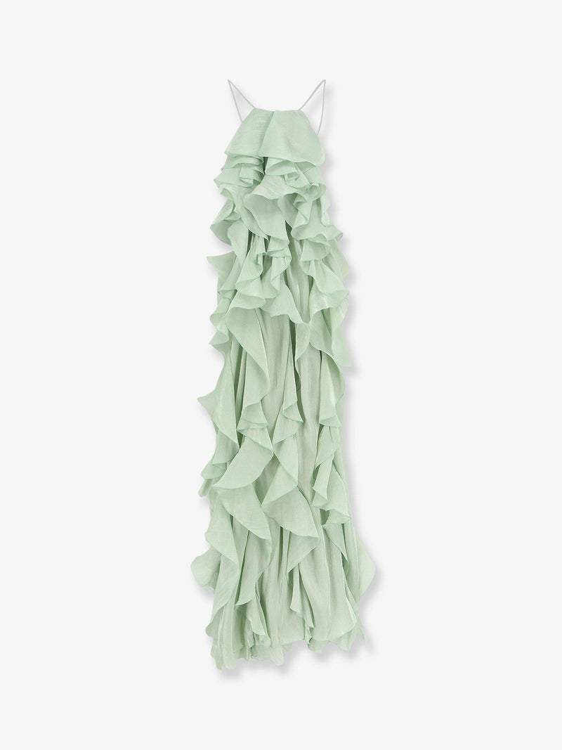 Long dress with ruffles