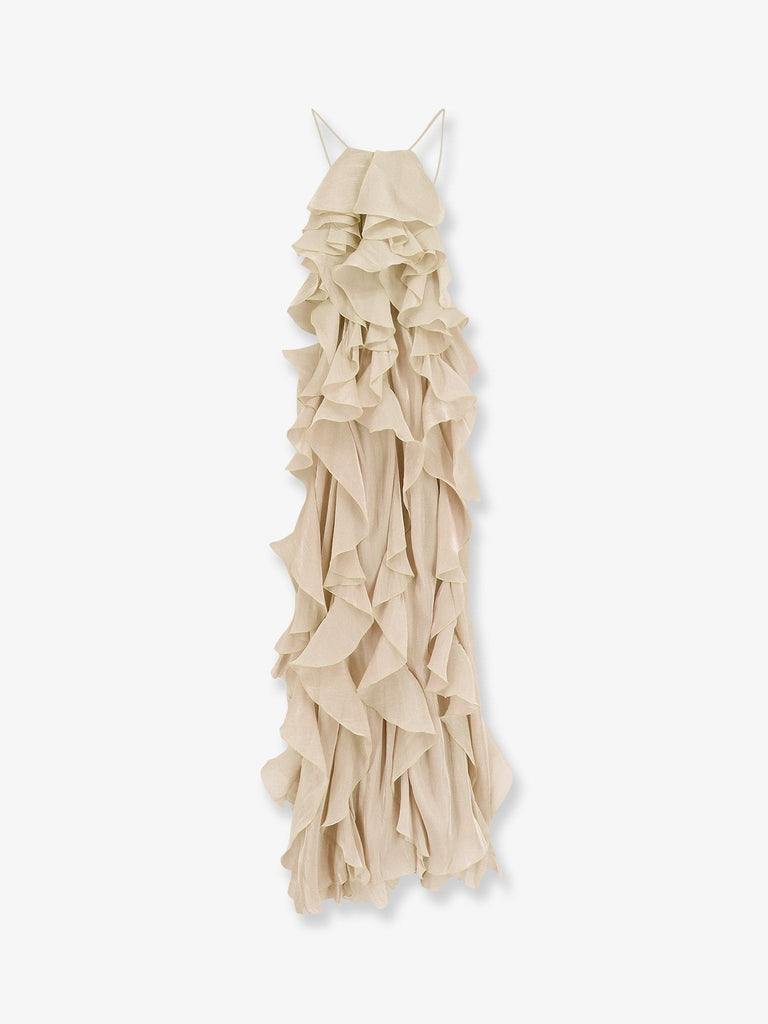 Long dress with ruffles