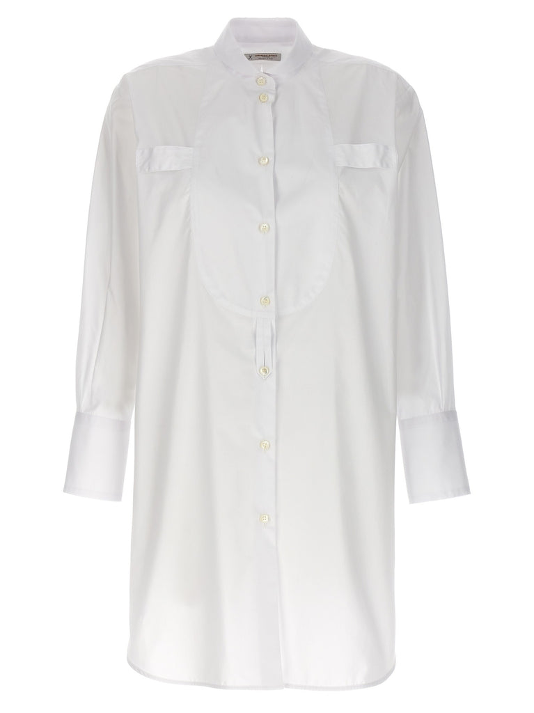 Long plastron tuxedo shirt