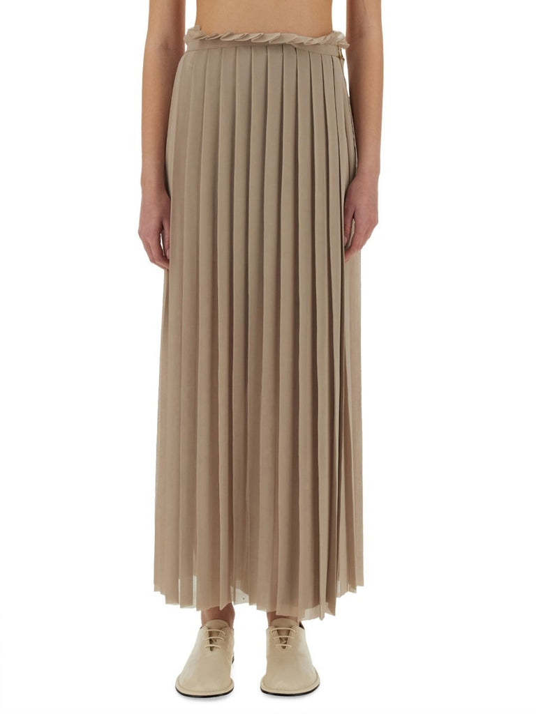 LONG PLEATED SKIRT