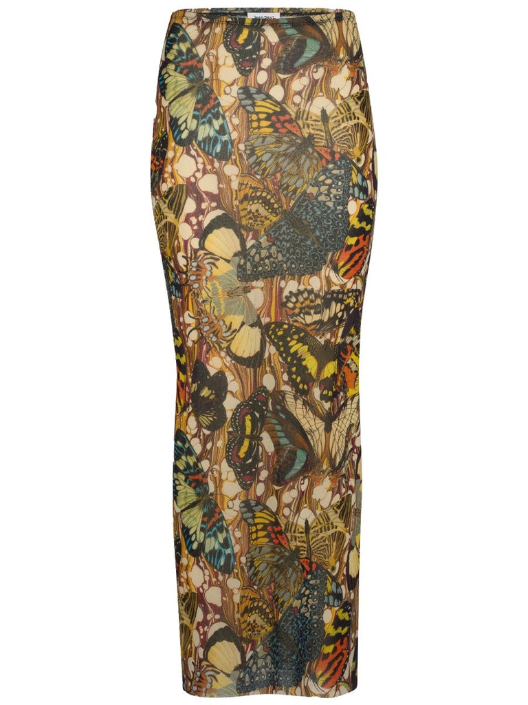 LONG SKIRT WITH "BOW TIE" PRINT