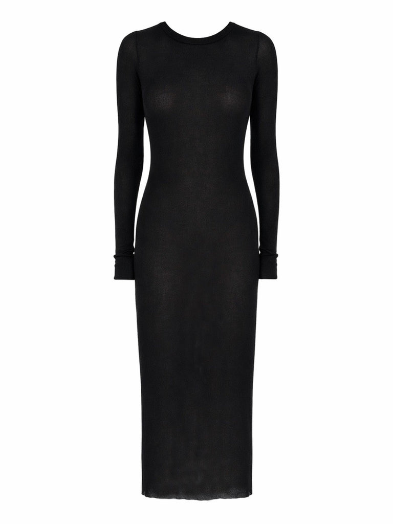LONG-SLEEVED MIDI DRESS