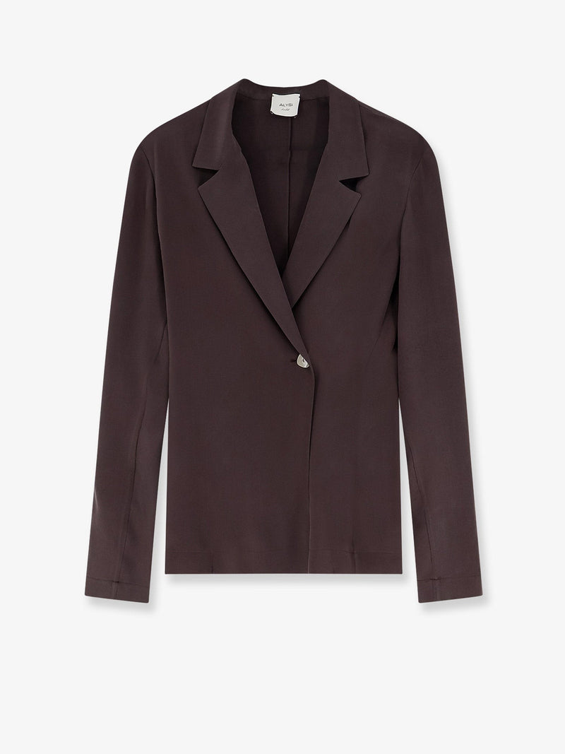 Loose silk blazer