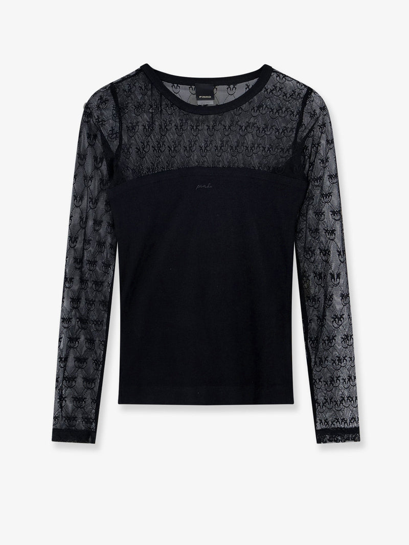 Love Birds lace jersey sweater