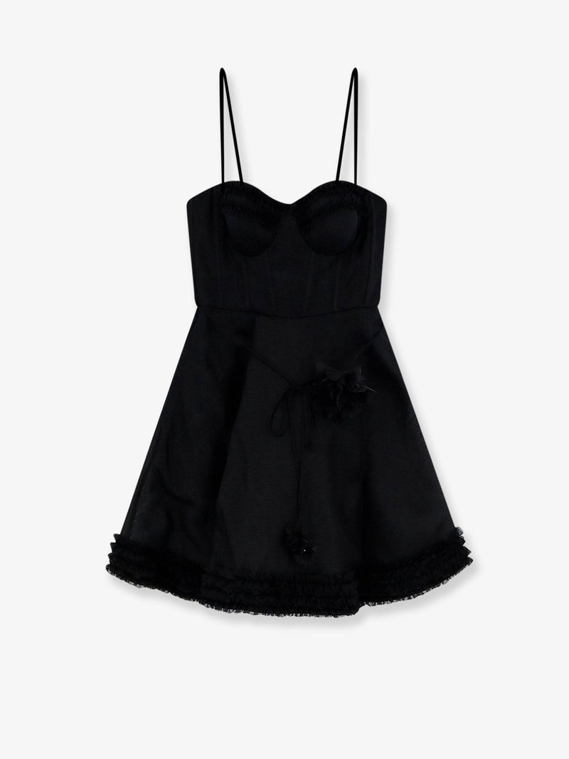 Luna linen and silk blend mini dress