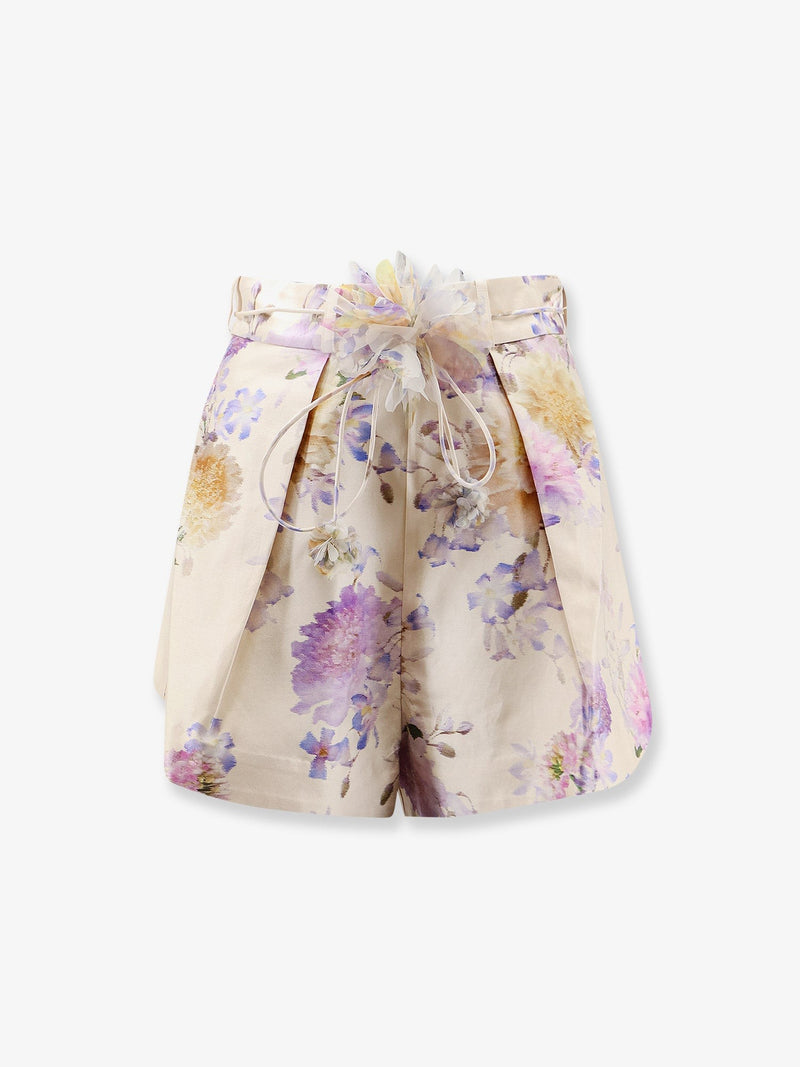 Luna silk and cotton shorts