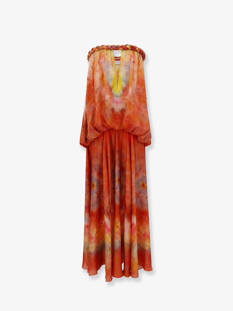 Luna Twist Bandeau Gown silk dress