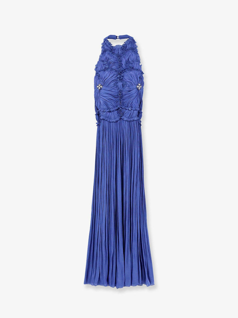 Lurex georgette long dress