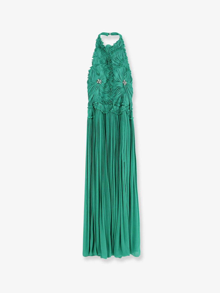 Lurex georgette long dress