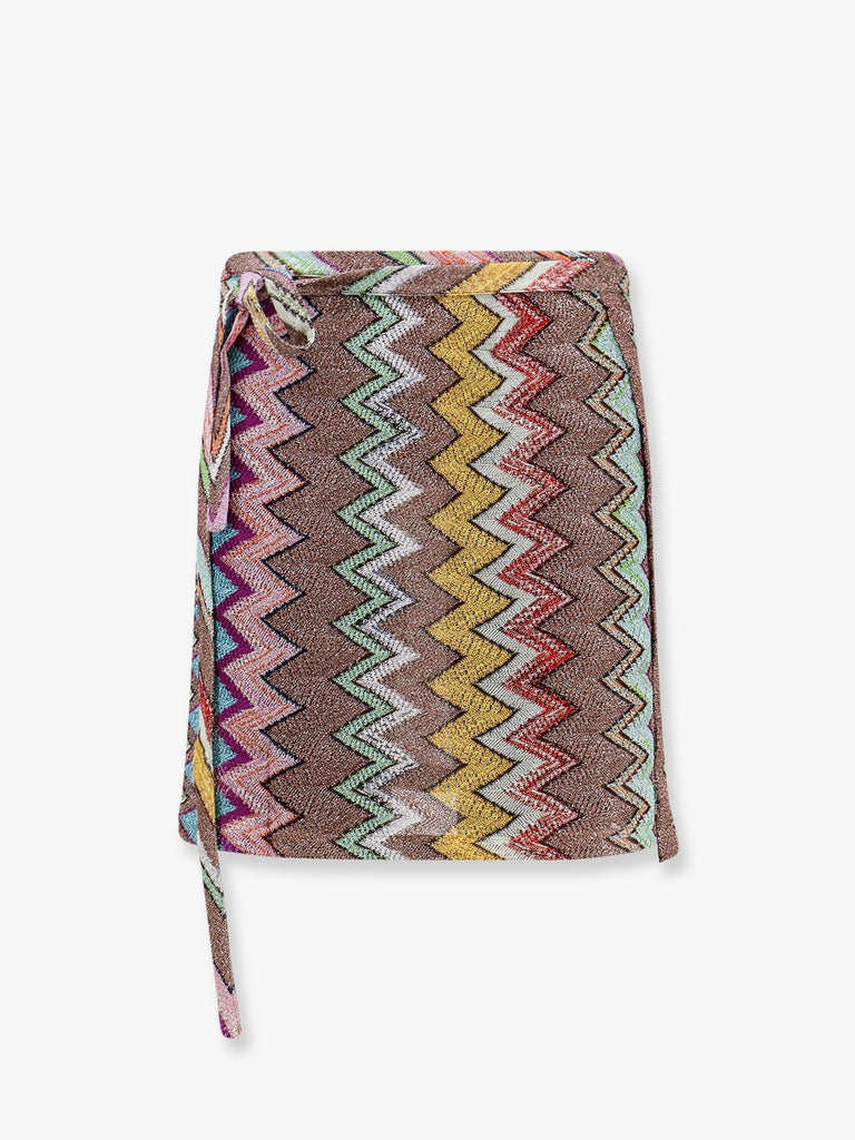 Lurex skirt with iconic multicolor motif