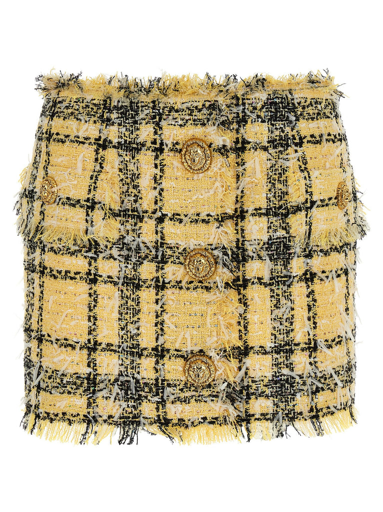 Lurex tweed skirt