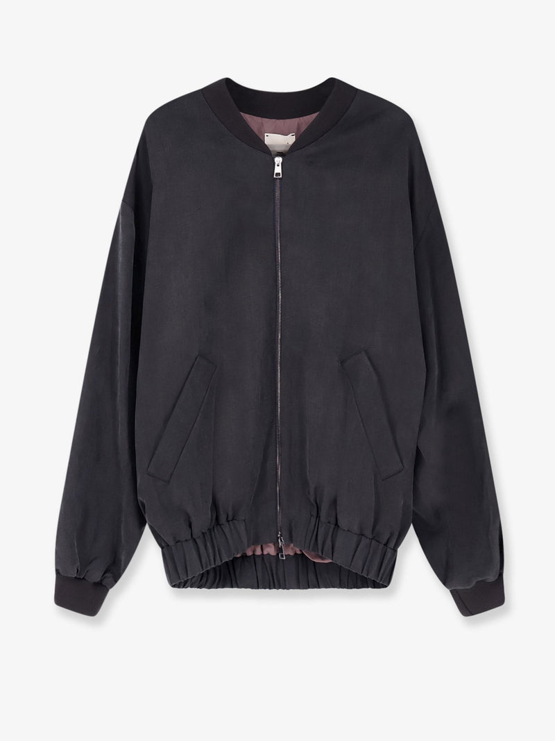Lyocell and linen bomber