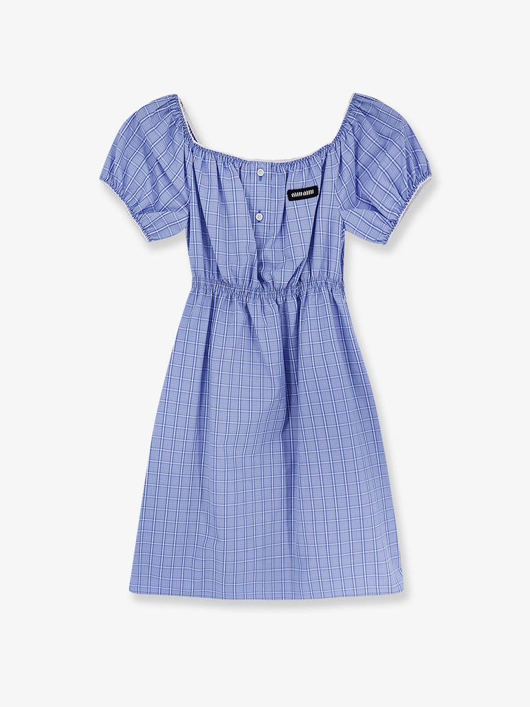 Madras cotton mini dress