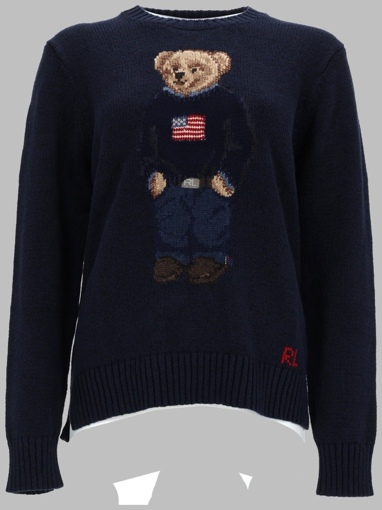 MAGLIA "BEAR" IN COTONE E LINO