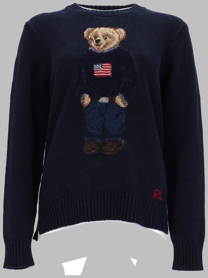 MAGLIA "BEAR" IN COTONE E LINO