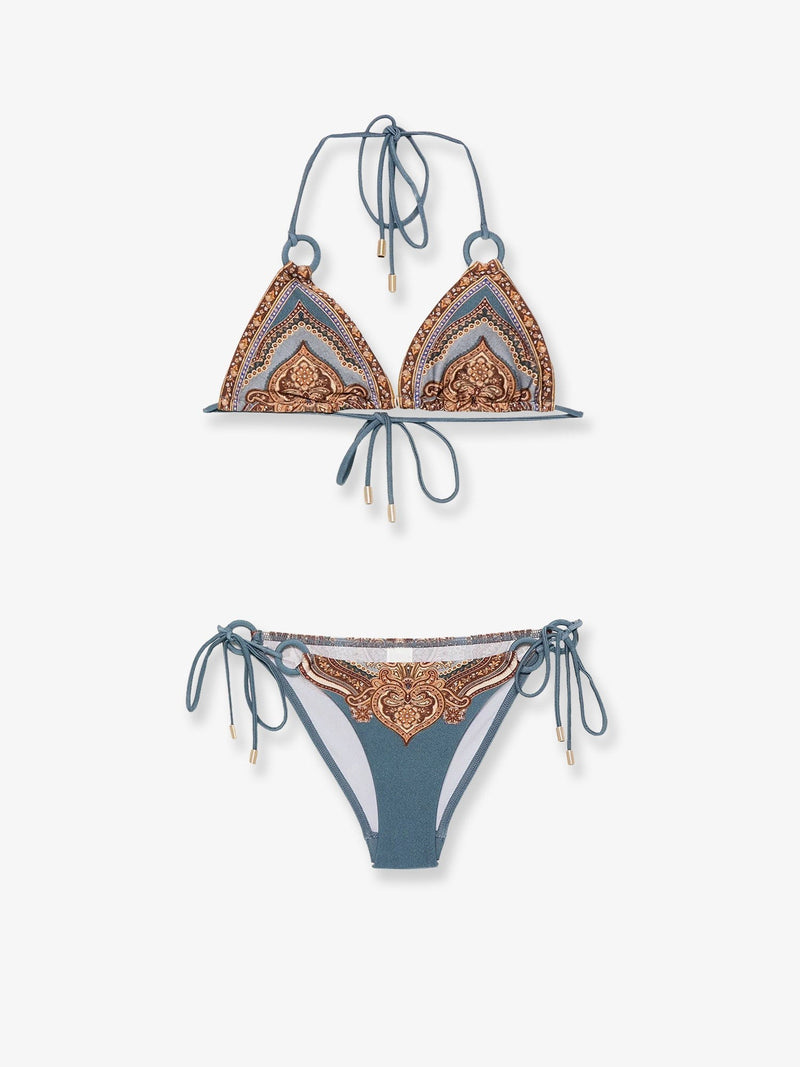 Mahon nylon bikini with paisley print