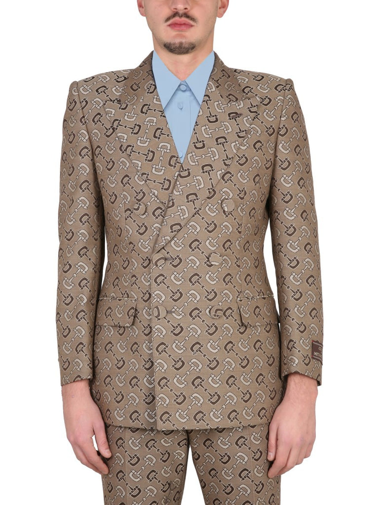 MAXI CLAMP PATTERN COTTON JACKET