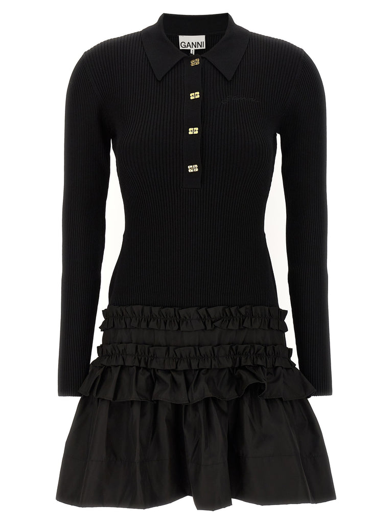 'Melange Rib Knit Mini' dress
