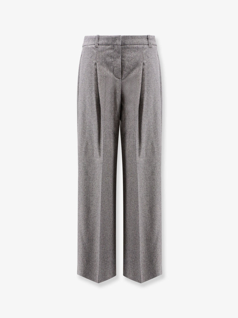 Melange wool blend trousers