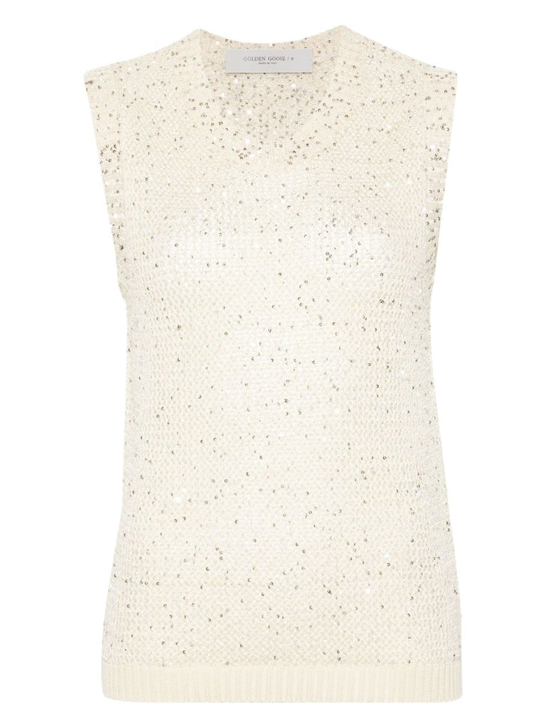 "MELYSSA" TOP WITH SEQUINS