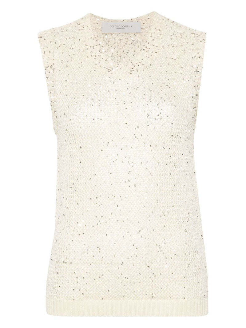 "MELYSSA" TOP WITH SEQUINS