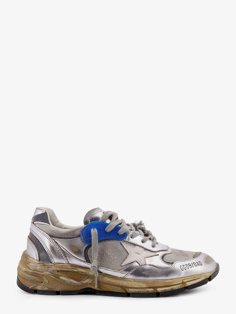 Mesh and leather sneakers with side logo