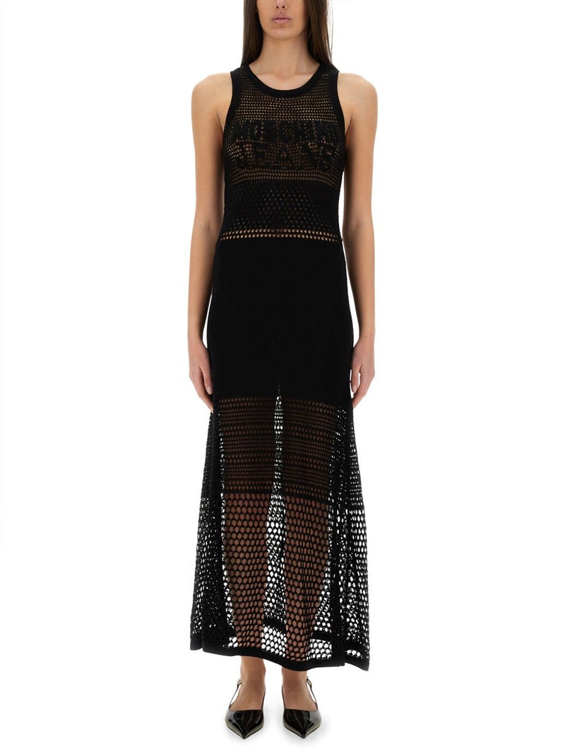 MESH DRESS WITH LOGO