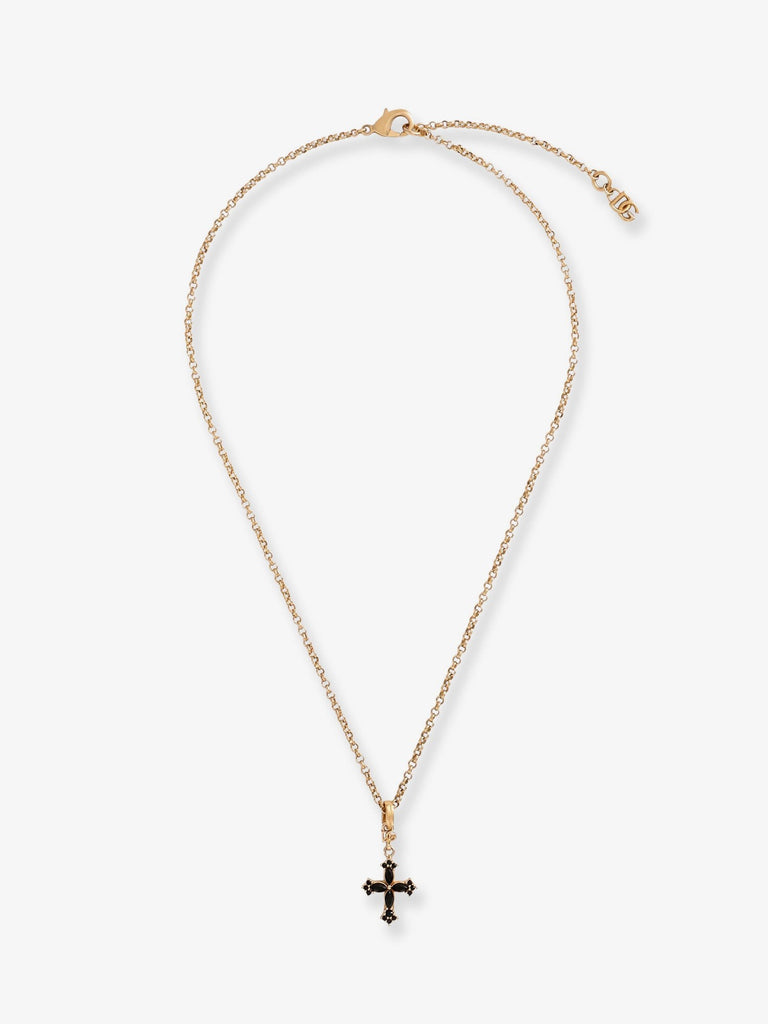 Metal necklace with rhinestone detail