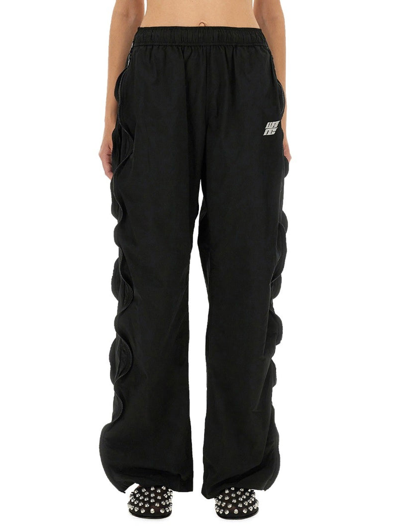MID-RISE TRACK PANTS WITH ZIPPER