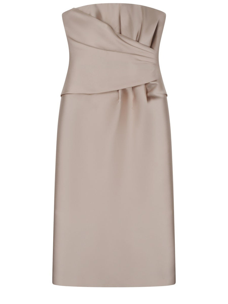 MIDI DRESS WITH DRAPE