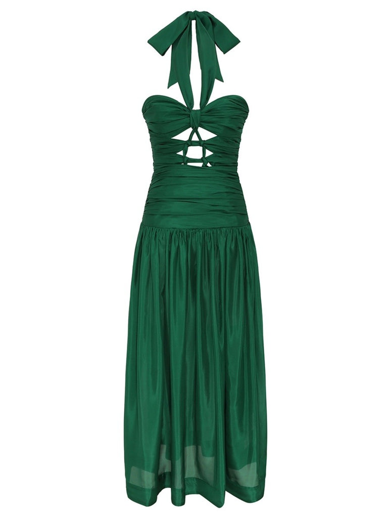 MIDI DRESS WITH KNOTS "DAYLIGHT"