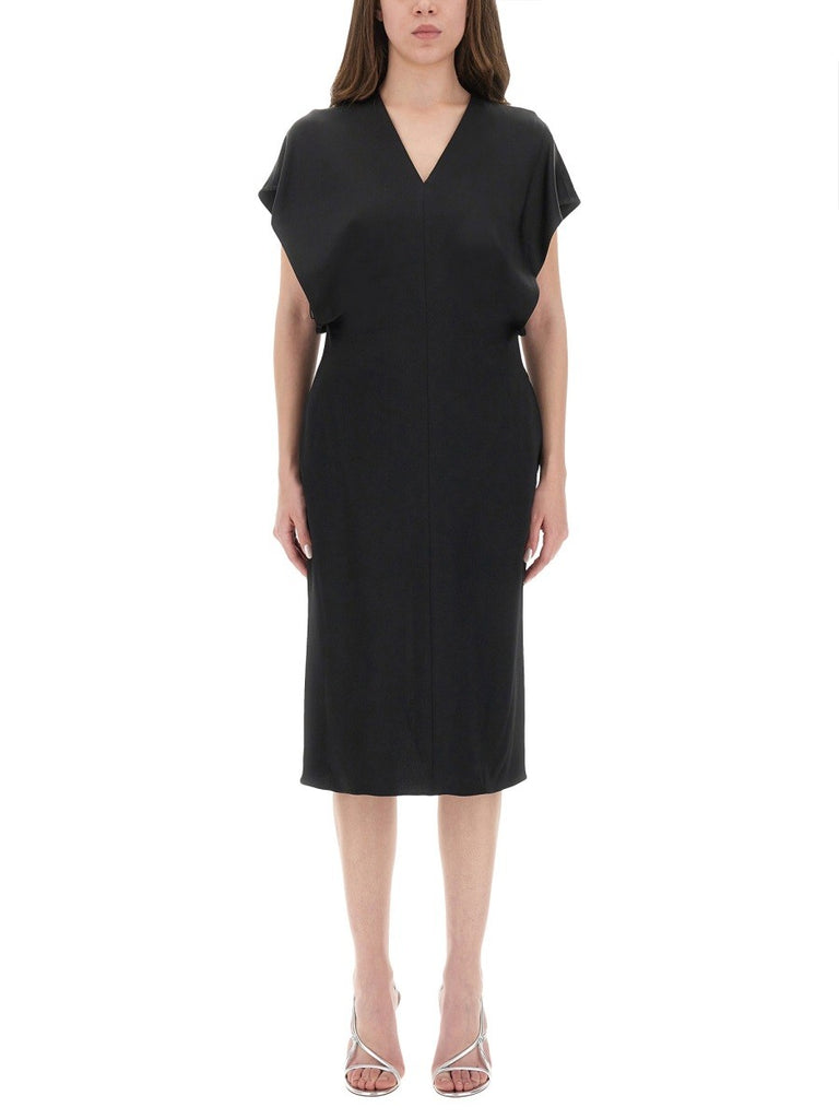 MIDI DRESS WITH WING SLEEVES