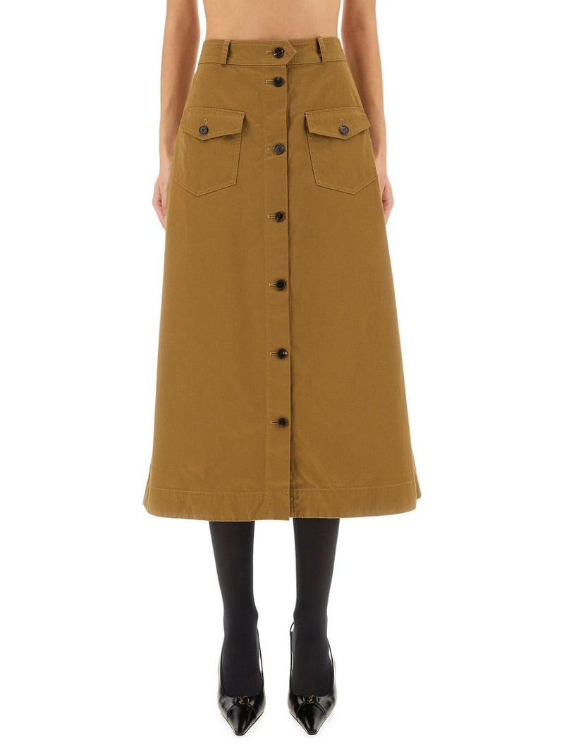 MIDI SKIRT WITH BUTTONS