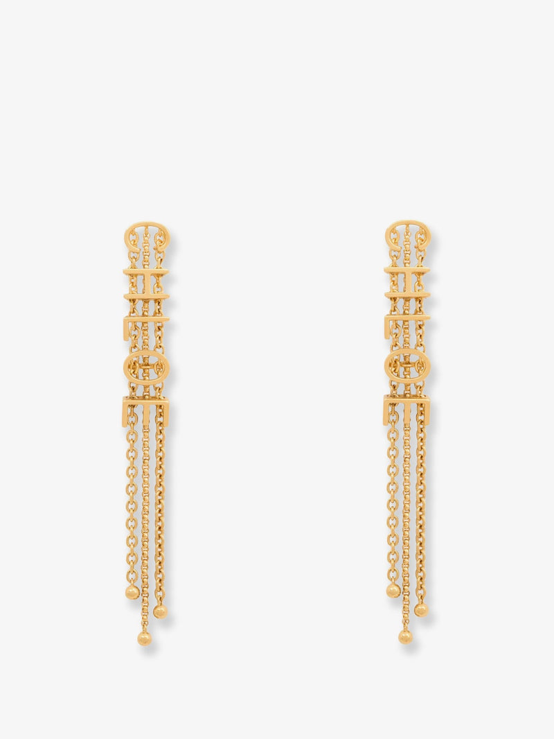 Mini Belt brass earrings