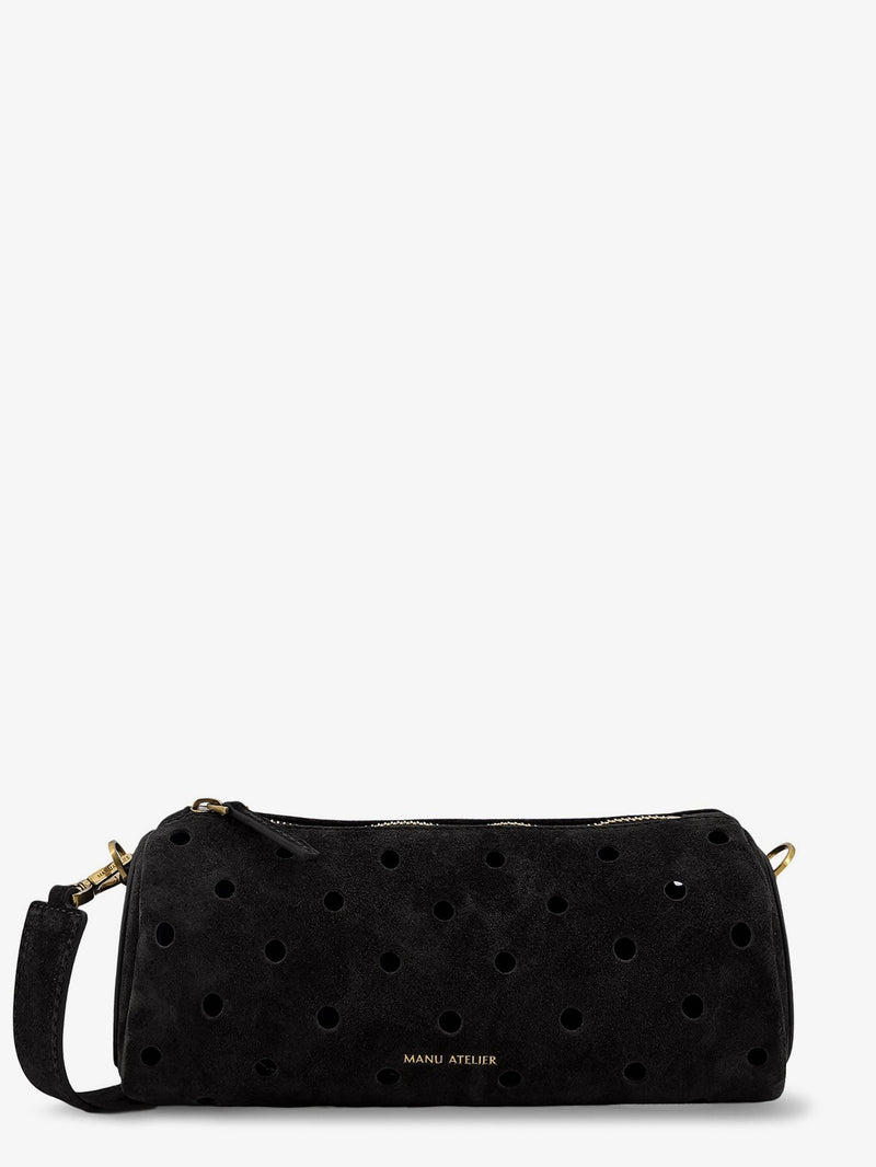 Mini Cylinder suede crossbody bag