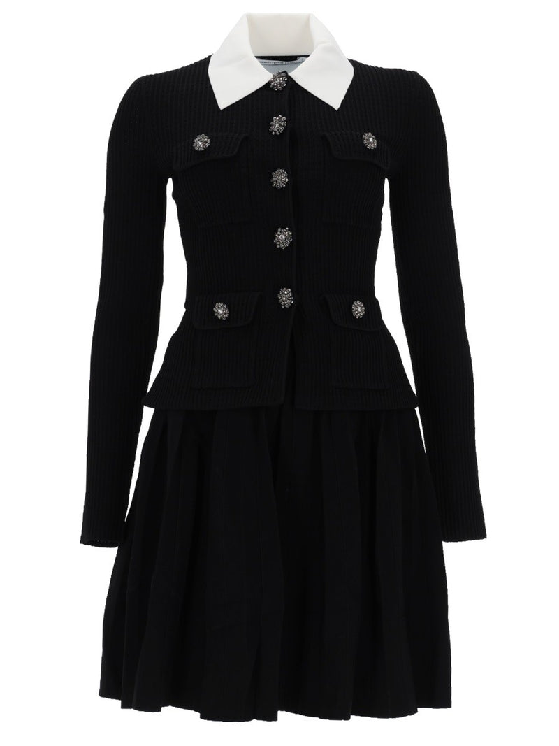MINI DRESS WITH CONTRASTING COLLAR