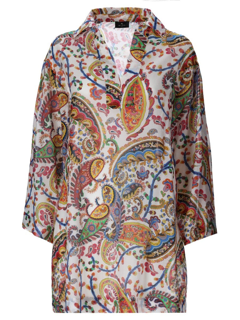 MINI DRESS WITH "PAISLEY" PRINT