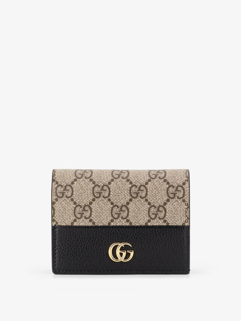 Mini leather wallet and GG Supreme fabric