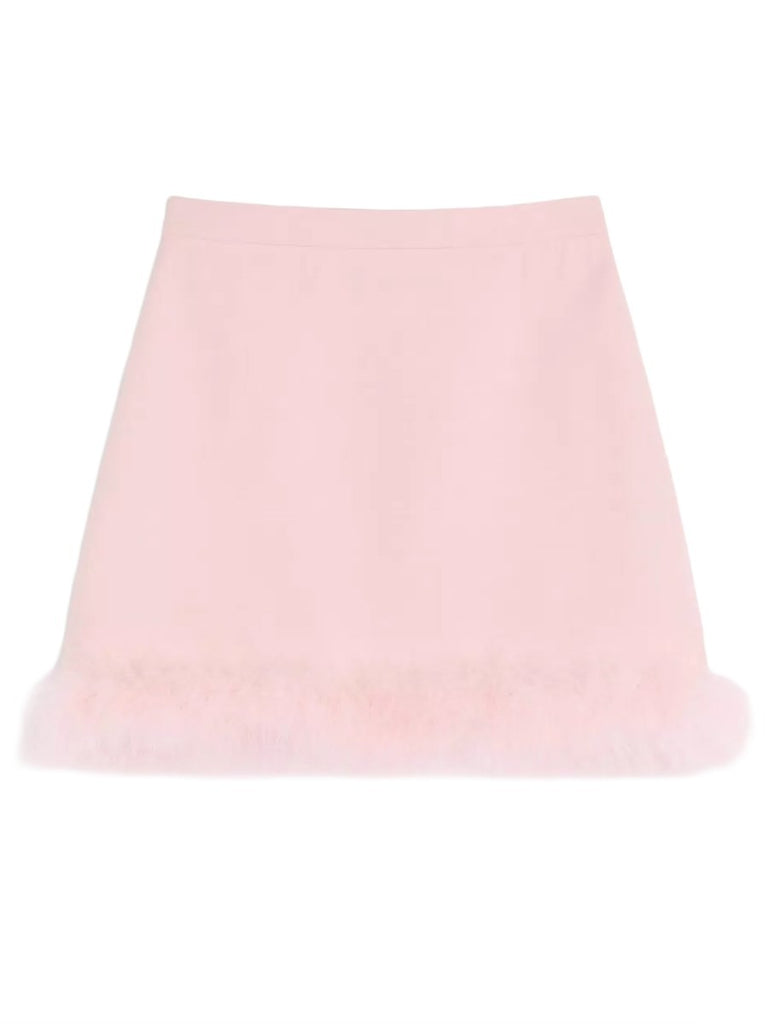 MINISKIRT WITH FEATHERS
